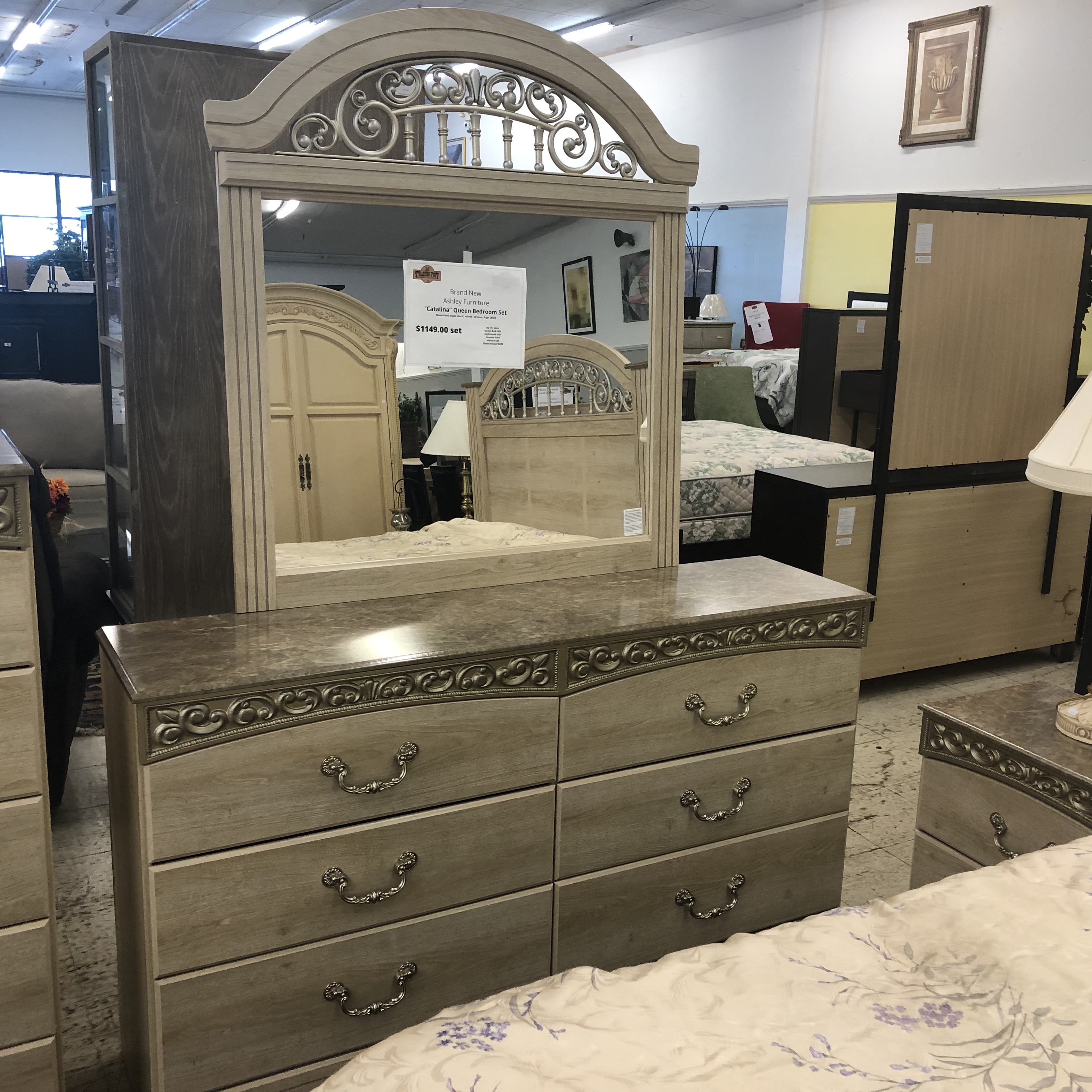 Bedroom Brand New Ashley Catalina Dresser And Mirror