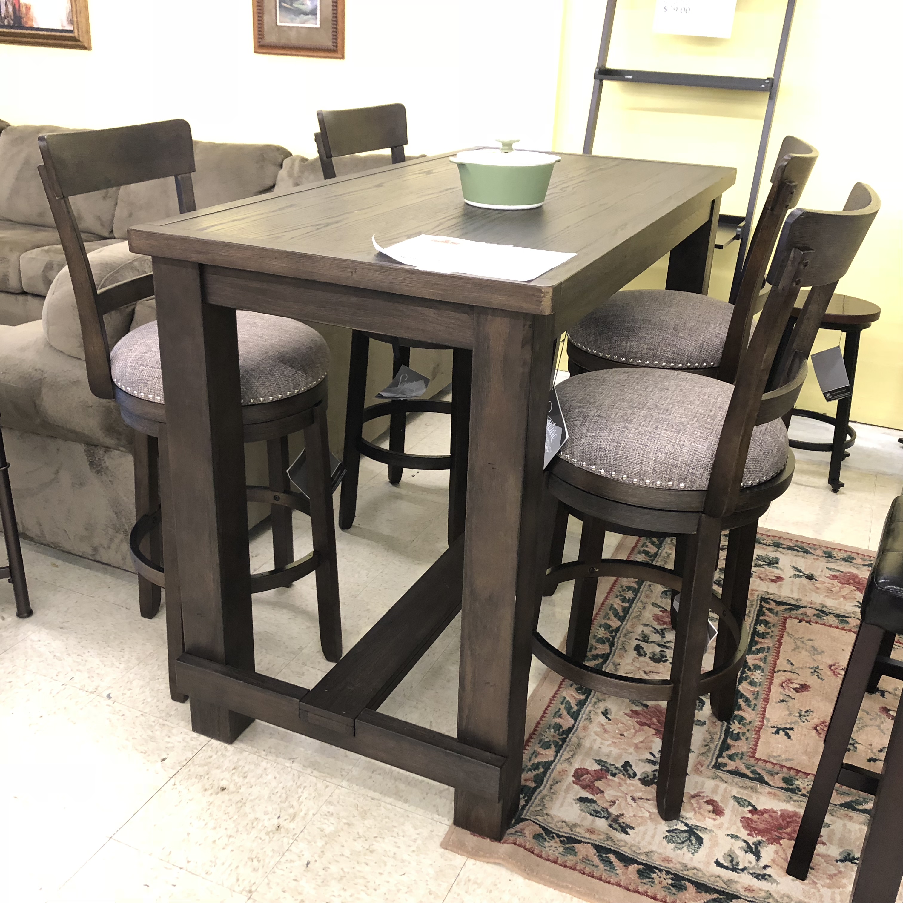 Complete Dining Sets: BRAND NEW! Ashley Furniture Drewing Bar Height